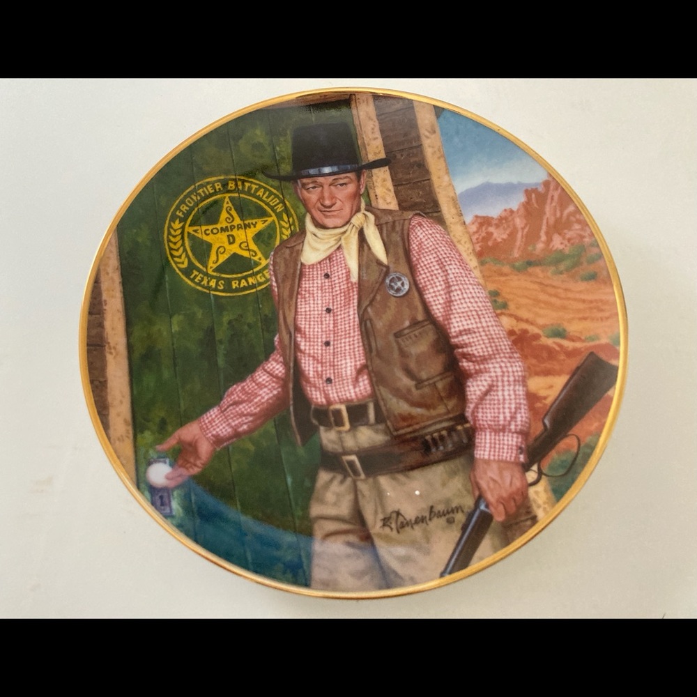 John Wayne Collector Plate, Long Arm of the Law